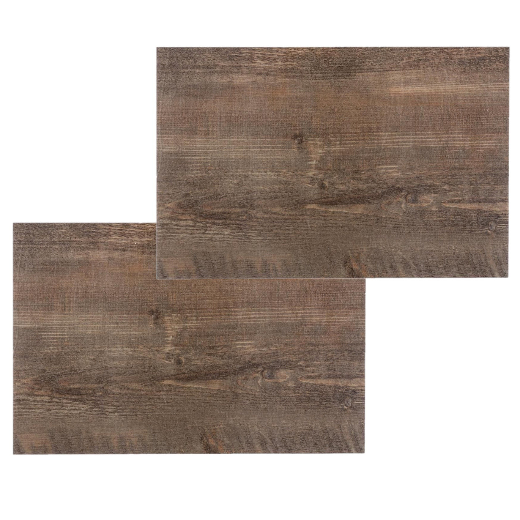 Secret de Gourmet Set van 4x stuks placemats hout print eiken PVC 45 x 30 cm -