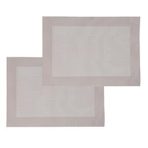 Secret de Gourmet Set van 8x stuks placemats beige texaline 50 x 35 cm -