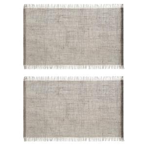 Secret de Gourmet Set van 10x stuks placemats uni grijs jute 45 x 30 cm -