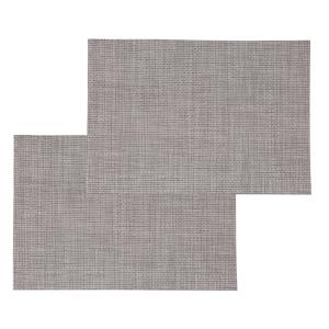 Secret de Gourmet Set van 8x stuks placemats uni taupe texaline 50 x 35 cm -