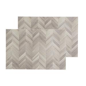 Secret de Gourmet Set van 8x stuks placemats hout print hongaarse punt PVC 45 x 30 cm -