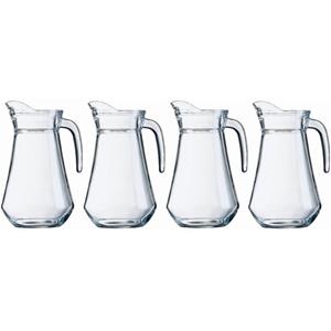 Shoppartners 4x Schenkkannen van glas 1,6 liter van 24 cm -