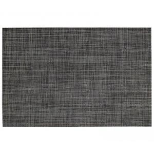 Merkloos 10x stuks placemats met geweven print antraciet 45 x 30 cm -