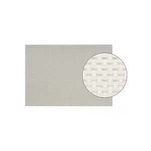 Merkloos 10x stuks placemats met geweven print wit 45 x 30 cm -