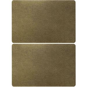 Merkloos Set van 8x stuks rechthoekige placemats goud met glitters 43,5 x 28,5 cm -