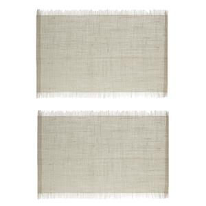 Secret de Gourmet Set van 12x stuks placemats uni beige jute 45 x 30 cm -