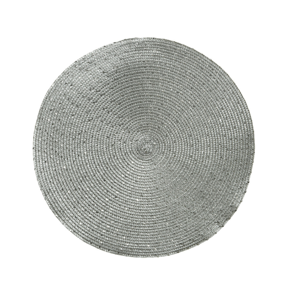 Merkloos 1x stuks ronde placemats zilver cm van kunststof -