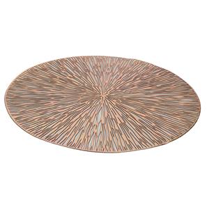 Merkloos 10x stuks ronde placemats brons geponst cm van kunststof -