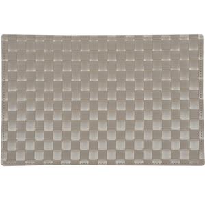 Merkloos 10x Rechthoekige placemats taupe gevlochten 30 x 43 cm -