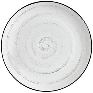 Vega Plat bord Fungio; 27 cm (Ø); wit/zwart; rond; 4 stuk / verpakking