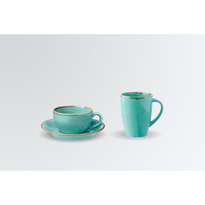 Vega Koffieservies Sidina turquoise 12-delig; turquoise