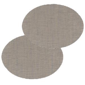 Secret de Gourmet Set van 12x stuks placemats Maoli zwart/beige kunststof x 35 cm -