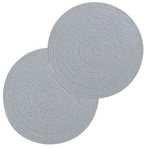 Secret de Gourmet Set van 10x stuks placemats grijs katoen cm -