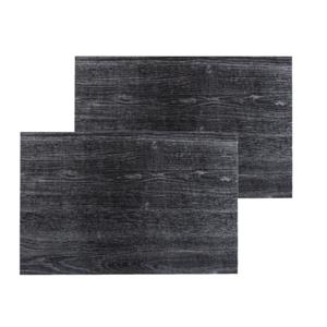 Secret de Gourmet Set van 12x stuks placemats hout print ebbehout PVC 45 x 30 cm -