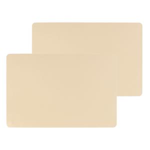 Secret de Gourmet Set van 12x stuks placemats PU-leer/ leer look beige 45 x 30 cm -