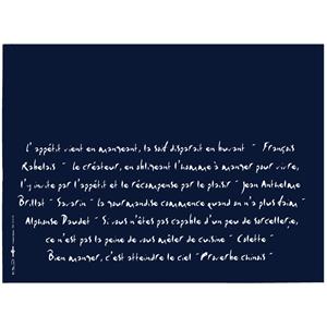 Cogir Placemat Calligraf; 30x40 cm (BxL); donkerblauw; rechthoekig; 400 stuk / verpakking