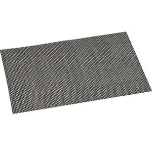 Merkloos 12x Rechthoekige placemats bruin/antraciet geweven 29 x 43 cm -