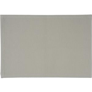 Merkloos 12x Rechthoekige placemats taupe stof 30 x 43 cm -