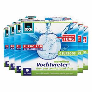 6x Bison Vochtvreter Ambiance Neutral Navul Tabs 2 x 100 gr