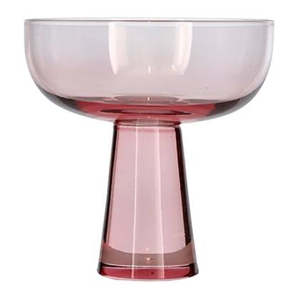Bitz Glassware Statue Champagne coupe light pink 275ml Set2