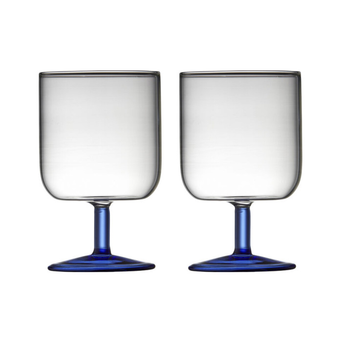 lyngbyglas Lyngby Glas Weinglas 2er-Set Torino klar/blau