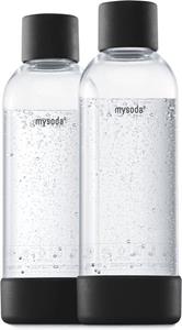 MySoda Waterfles 2-pack 1 liter 2PB10-B Waterkan Zwart