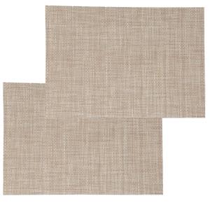 Secret de Gourmet Set van 8x stuks placemats uni lichtbruin texaline 50 x 35 cm -