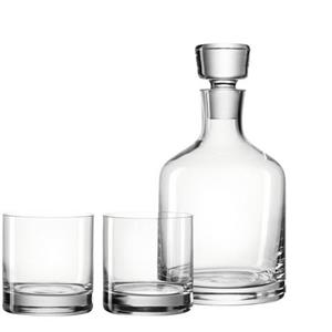 LEONARDO Gläser-Set AMBROGIO, Glas, (1 Karaffe, 2 Whiskygläser), 3-teilig