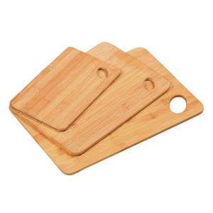 Kesper Keuken voedsel bereiden snijplanken - set 3x stuks - bamboe hout - verschillende formaten -