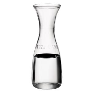 Bormioli Rocco Drank/water karaf of kleine vaas - glas - transparant - D8 cm x H23 cm - 500 ML -