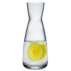 Bormioli Rocco Drank/water karaf of kleine vaas - glas - transparant - D10 cm x H25 cm - 1000 ML -