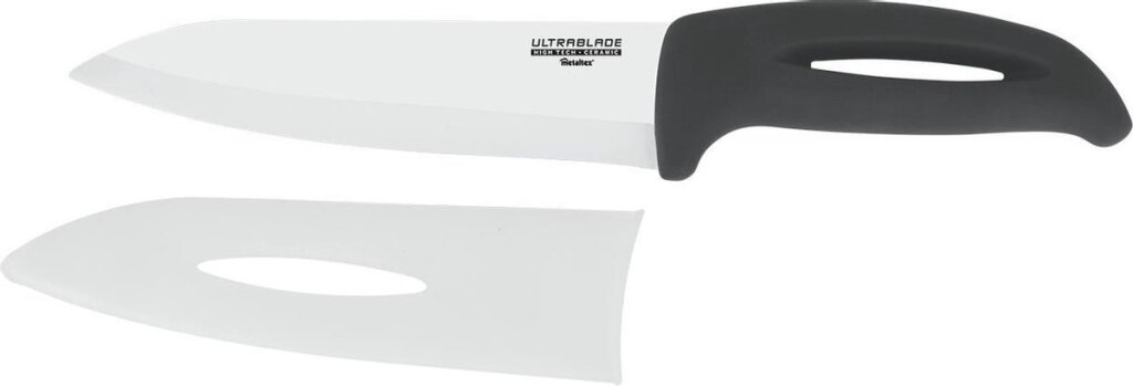 Metaltex Ultrablade Keramisch Mes Lemmet 15cm Soft Touch Ergonomische Greep Totale lengte 27,5cm