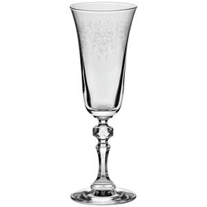 Krosno Champagneglas Krista Deco; 150ml, 7x20.3 cm (ØxH); transparant; 6 stuk / verpakking