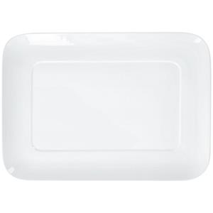 PULSIVA Porseleinen platte schaal Tila; 40.5x29x2.5 cm (LxBxH); wit; rechthoekig; 2 stuk / verpakking