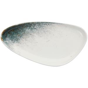 Vega Platte schaal Purior; 20x10.5x2.3 cm (LxBxH); wit/petrol; 6 stuk / verpakking