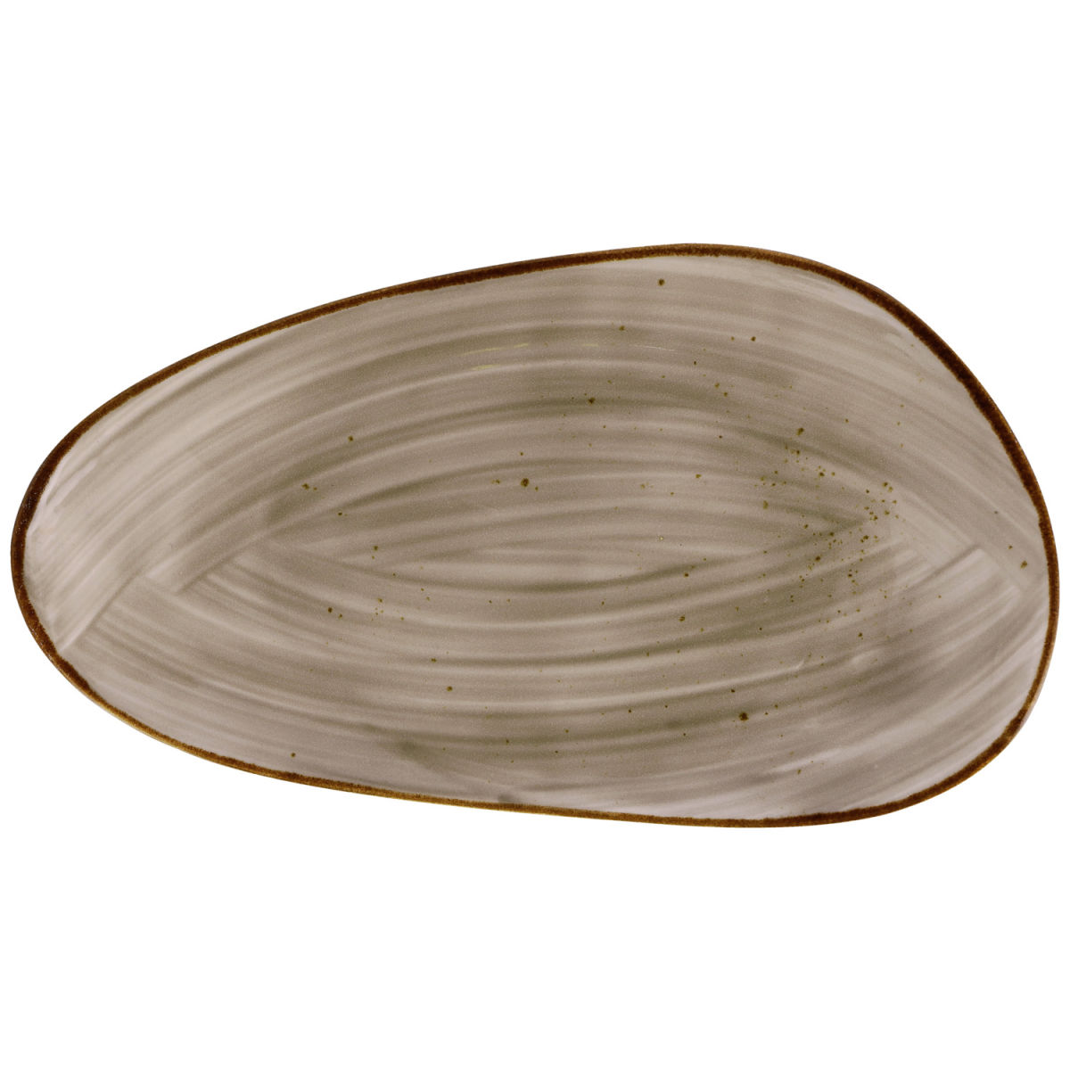 Vega Platte schaal Nebro organisch; 33x19x3.5 cm (LxBxH); grijs; 3 stuk / verpakking