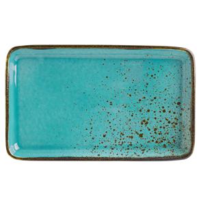 Vega Platte schaal Palana; 21x13x2.1 cm (LxBxH); turquoise; rechthoekig; 6 stuk / verpakking