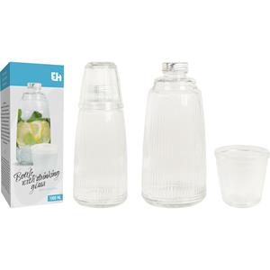 Excellent Houseware Waterkaraf Met Drinkglas 1 Liter