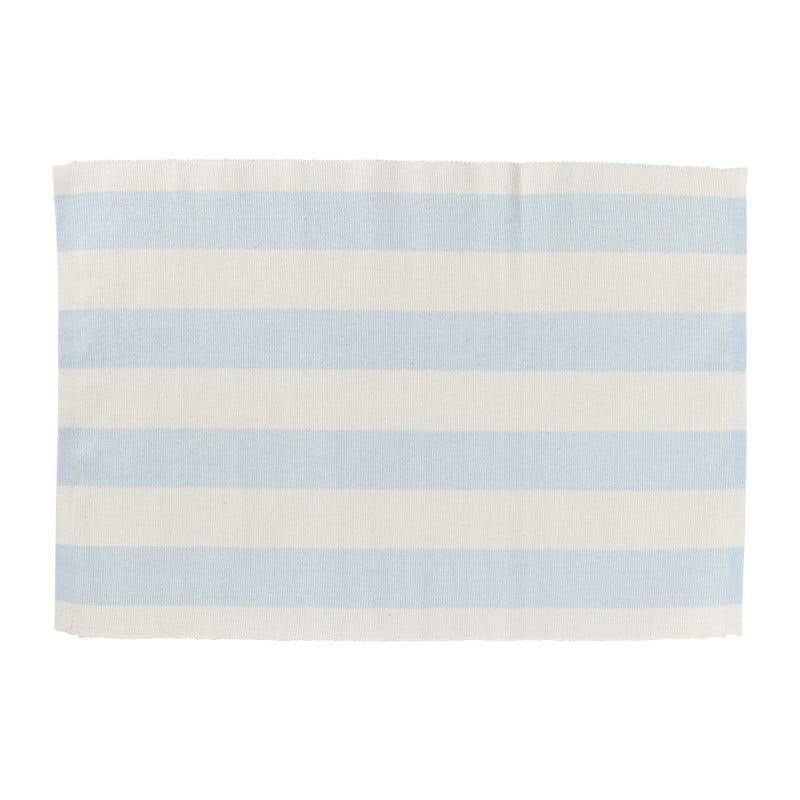 Xenos Placemat streep - blauw - set van 2