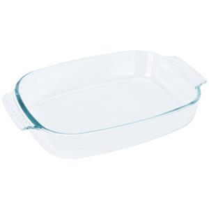 Excellent Houseware Ovenschaal van glas - ovaal - 2.7 Liter - x 22 x 6 cm - vaatwasser bestendig -