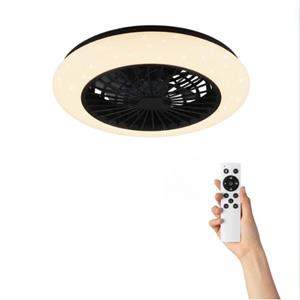 Cool Breeze Plafondventilator Jasmine Met Verlichting - Ø50cm - 3 Snelheden - Afstandsbediening - Zwart