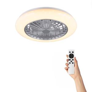 Cool Breeze Plafondventilator Vika Met Verlichting - Ø50cm - 3 Snelheden - Afstandsbediening - Zilver