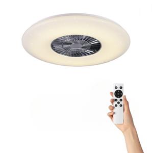 Cool Breeze Plafondventilator Tjarda Met Verlichting - Ø75cm - 3 Snelheden - Afstandsbediening - Chroom