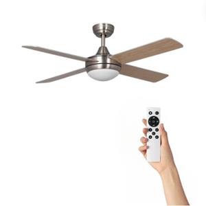 Ventiluxe Plafondventilator Sienna Met Verlichting - Ø132cm - 6 Snelheden - Afstandsbediening - Zilver