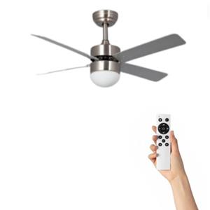 Ventiluxe Plafondventilator Vik Met Verlichting - Ø107cm - 6 Snelheden- Afstandsbediening - Zilver