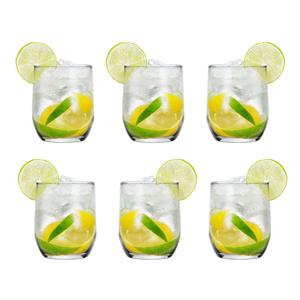 Glasmark Drinkglazen/waterglazen Tumblers - transparant glas - 6x stuks - 300 ml -