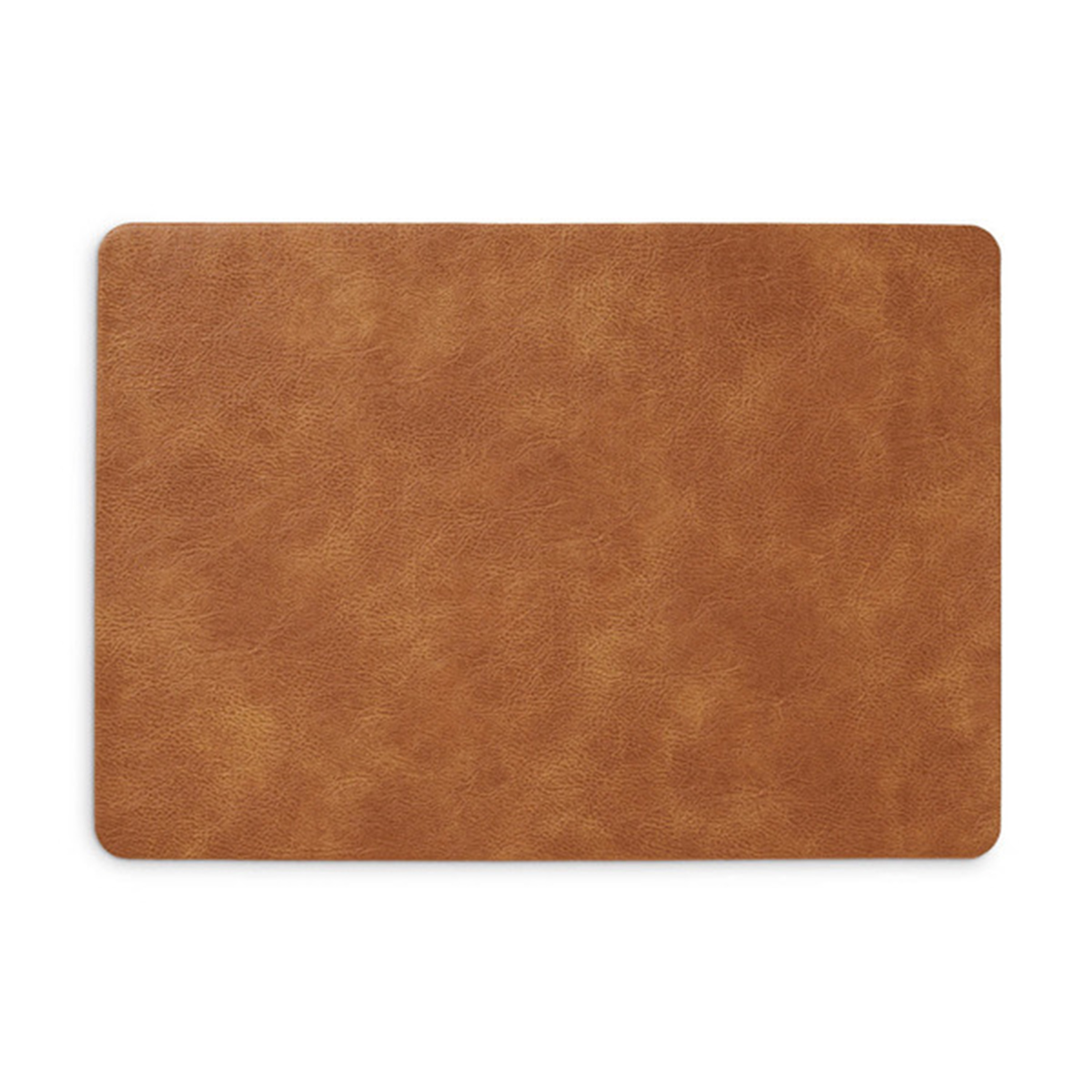 Zeller Placemats - lederlook - cognac kleur - x 30 cm - tafel dekken - onderleggers -