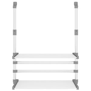 vidaXL Droogrek voor balkon 54x25x42 cm aluminium