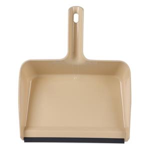 Urban Living Vuil opvang blik - kunststof - met rubber strip - 30 x cm - beige - stofblik - large -