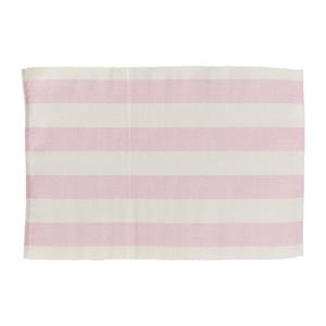 Xenos Placemat streep - roze - set van 2